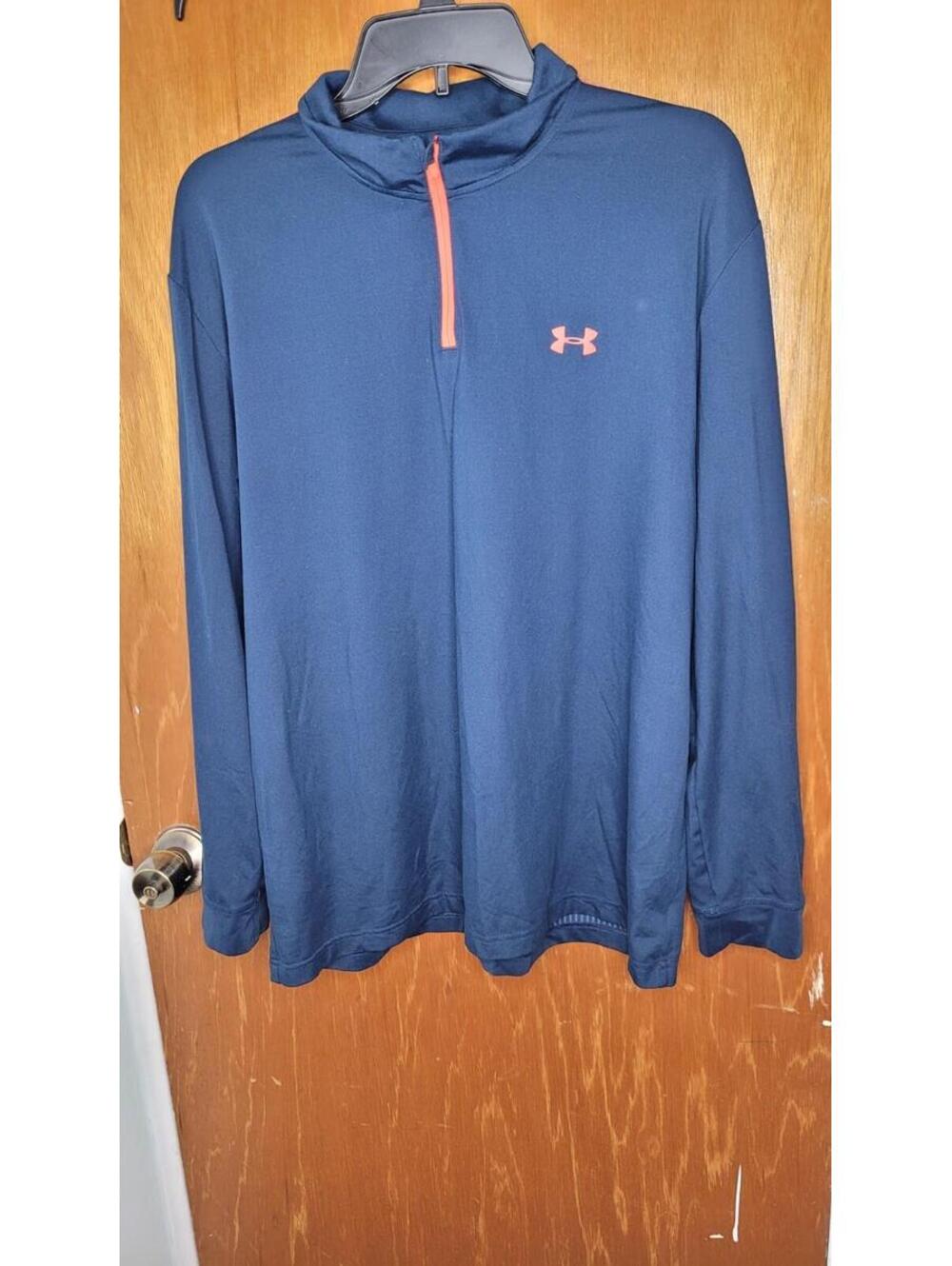 Under Armour Pullover Mens Large ColdGear Loose Fit Quarter Zip Athletic Top